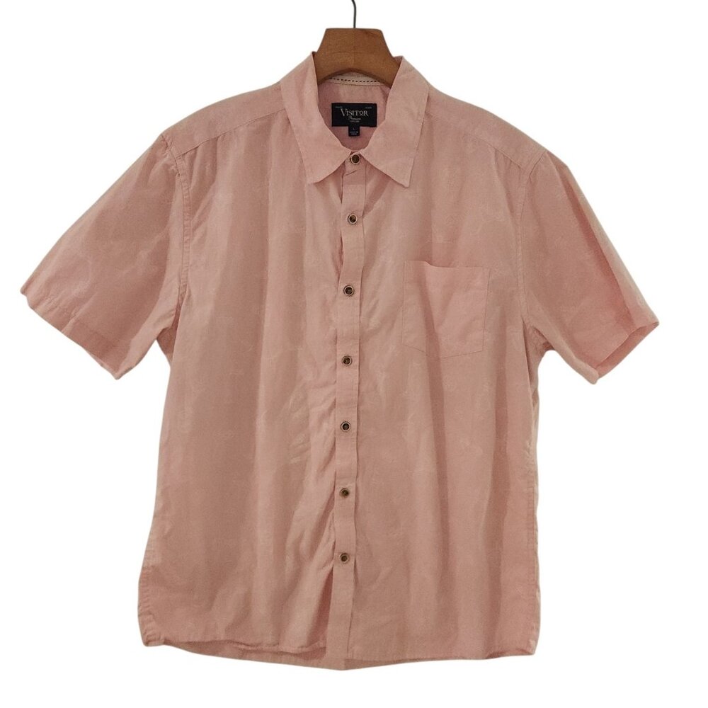 Visitor Premium Shirt Pink Cocktails Drinks Party Design‎ Short Sleeve Large